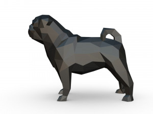 Pug 3Dプリントモデル