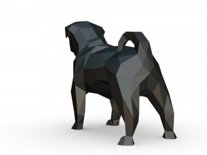 Pug 3Dプリントモデル