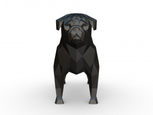 Pug 3Dプリントモデル