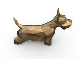 scottish terrier figure Modello di stampa 3D