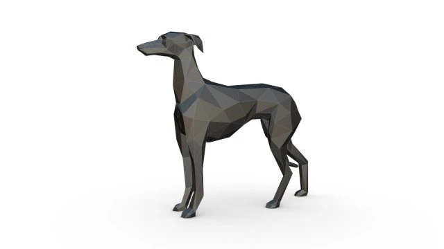 Italian greyhound 3D Print Model .c4d .max .obj .3ds .fbx .stl .blend