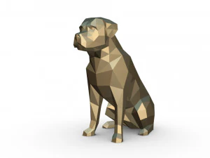 Rottweiler Figur 2 3D Druckmodell