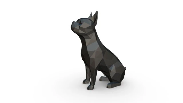 Boston Terrier Modello di stampa 3D .c4d .max .obj .3ds .fbx .stl .blend 
