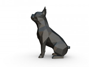 boston terrier 3Dプリントモデル