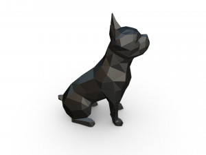 boston terrier 3Dプリントモデル
