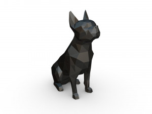 boston terrier 3Dプリントモデル