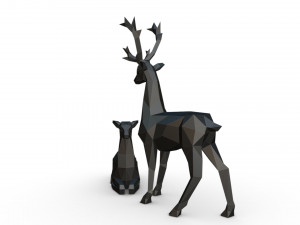 deer family 3D-Druckmodell