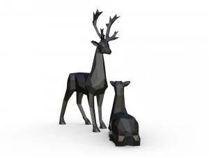 deer family 3D Print Model