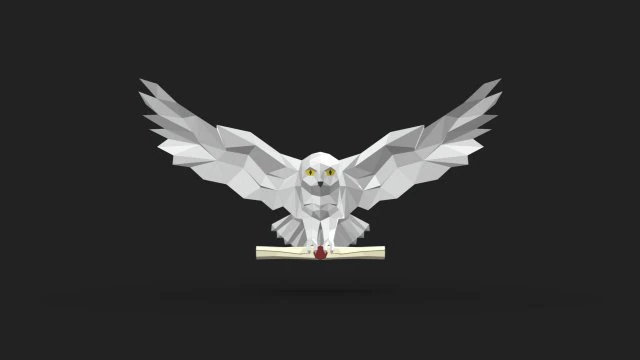 snowy owl 3D Print Model .c4d .max .obj .3ds .fbx .stl .blend 
