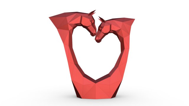 horse love figurine 3D-printmodel .c4d .max .obj .3ds .fbx .stl .blend 
