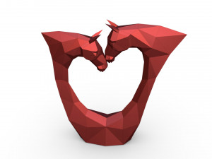 horse love figurine 3D-printmodel