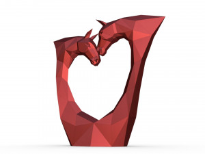 horse love figurine 3D-printmodel