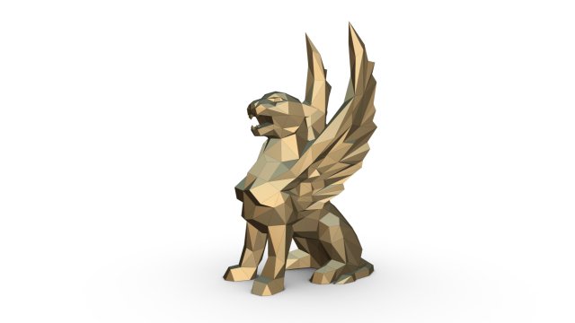 griffon figurine 3D 打印模型 .c4d .max .obj .3ds .fbx .stl .blend 