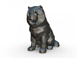 figura de cachorro chowchow Modelo de Impressão 3D