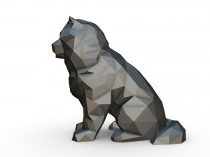 chowchow dog figure 3D प्रिंट मॉडल