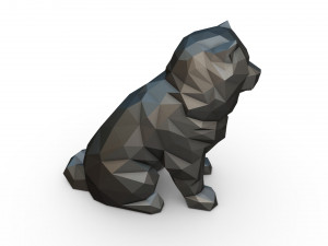 chowchow dog figure 3D प्रिंट मॉडल