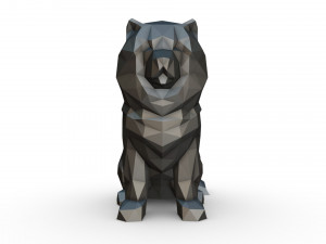 chowchow dog figure 3D प्रिंट मॉडल