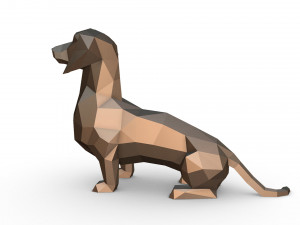 dachshund figure 3D 打印模型