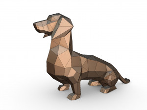 dachshund figure 3D 打印模型