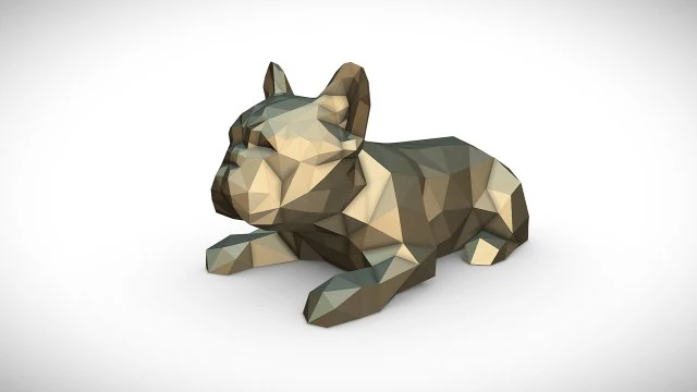 french bulldog lying 3D Print Model .c4d .max .obj .3ds .fbx .stl .blend