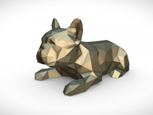 french bulldog lying 3D Print Model