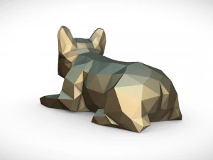french bulldog lying 3D Print Model
