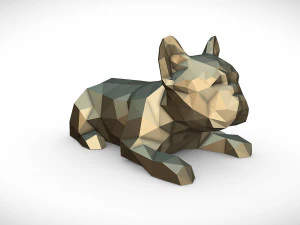 french bulldog lying 3D Print Model