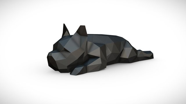 french bulldog lying 3D Print Model .c4d .max .obj .3ds .fbx .stl .blend 