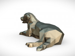golden retriever lying 3D-printmodel