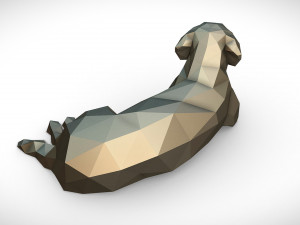 golden retriever lying 3D-printmodel