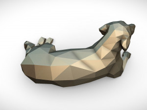 golden retriever lying 3D-printmodel