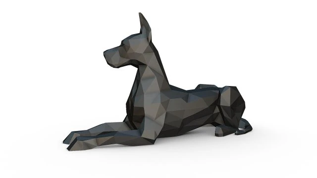 great dane lying 3D Print Model .c4d .max .obj .3ds .fbx .stl .blend 
