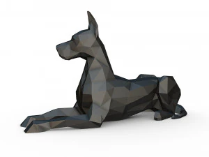 ग्रेट डेन झूठ बोल रहा है 3D प्रिंट मॉडल