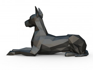 great dane lying 3D प्रिंट मॉडल