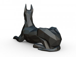 great dane lying 3D प्रिंट मॉडल