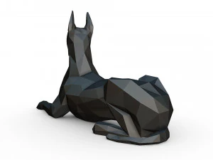 great dane lying 3D Print Model