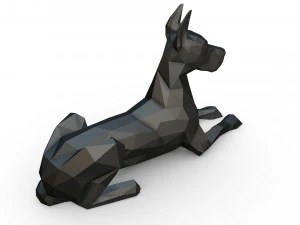 great dane lying 3D Print Model
