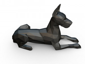 great dane lying 3D प्रिंट मॉडल
