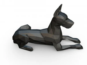 great dane lying 3D Print Model