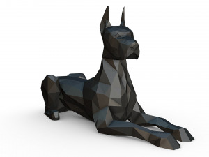 great dane lying 3D प्रिंट मॉडल