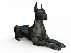 great dane lying 3D Print Model