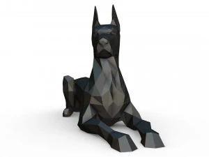 great dane lying 3D Print Model