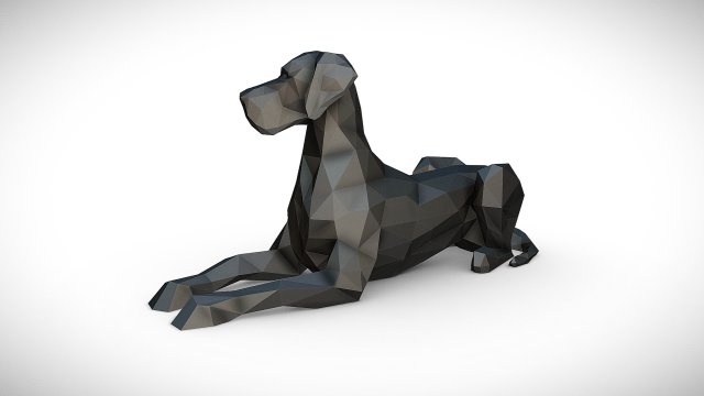 great dane lying 3D-Druckmodell .c4d .max .obj .3ds .fbx .stl .blend 