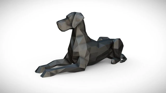 great dane lying 3D Print Model .c4d .max .obj .3ds .fbx .stl .blend 