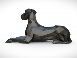 great dane lying 3D-Druckmodell