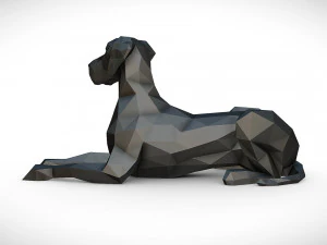 great dane lying 3D Print Model