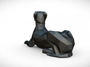 great dane lying 3D Print Model