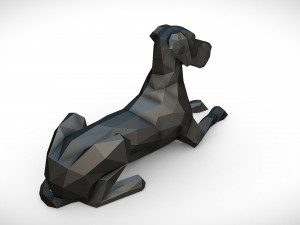 great dane lying 3D-Druckmodell