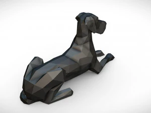 great dane lying 3D Print Model