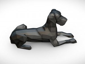 great dane lying 3D-Druckmodell